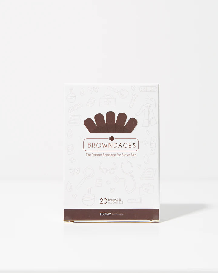 Browndages ebony pleisters 20 stuks, Één maat